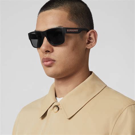 black Burberry glasses men